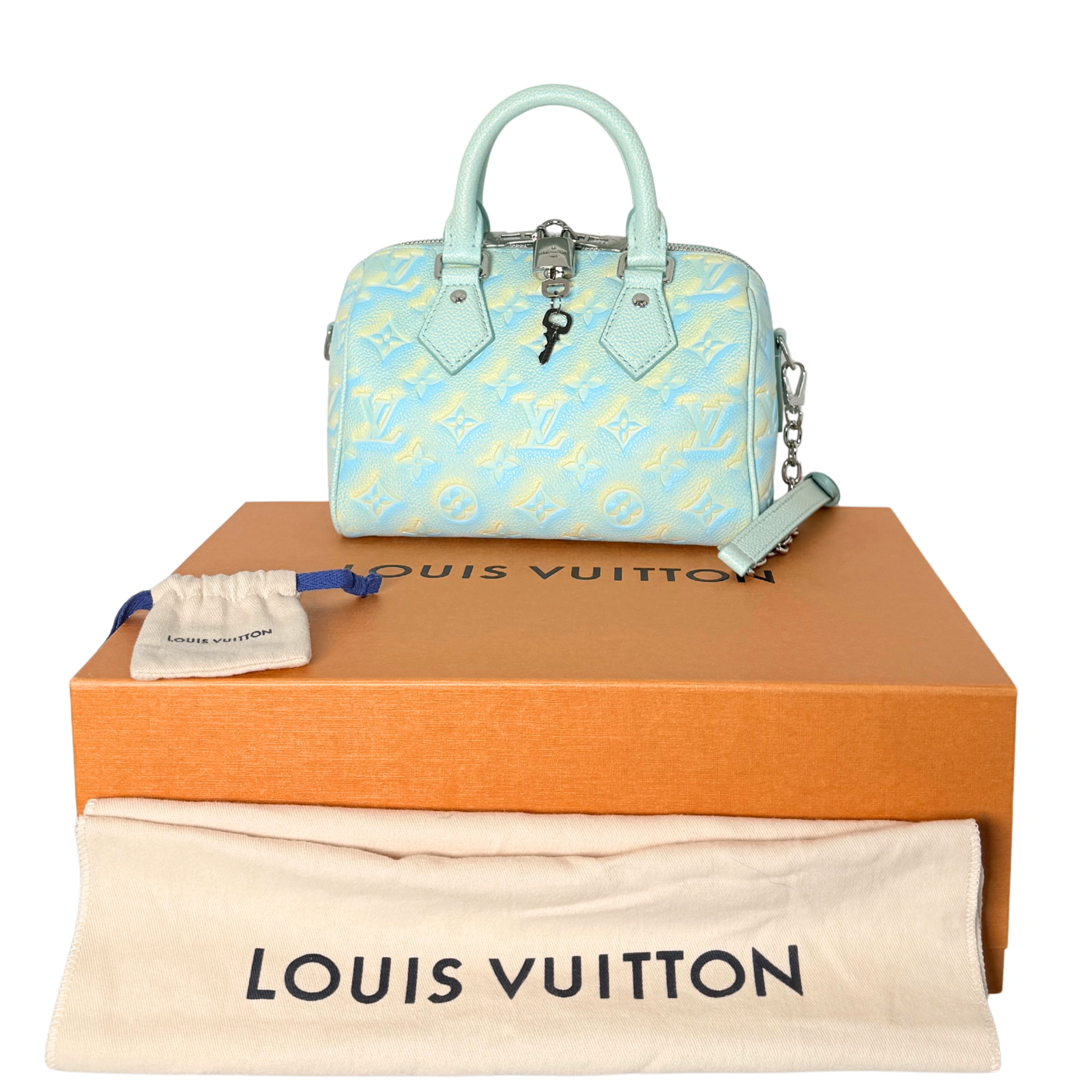 Louis Vuitton Speedy Bandoulière 20 Stardust M46092 Wassergrün / neuwertig Louis Vuitton