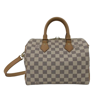 Louis Vuitton Speedy 25 mit Schulterriemen Damier Azur Canvas 2015 Fullset / sehr gut Louis Vuitton