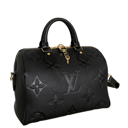 Louis Vuitton Speedy 25 mit Schulterriemen Schwarz Fullset / neuwertig Louis Vuitton