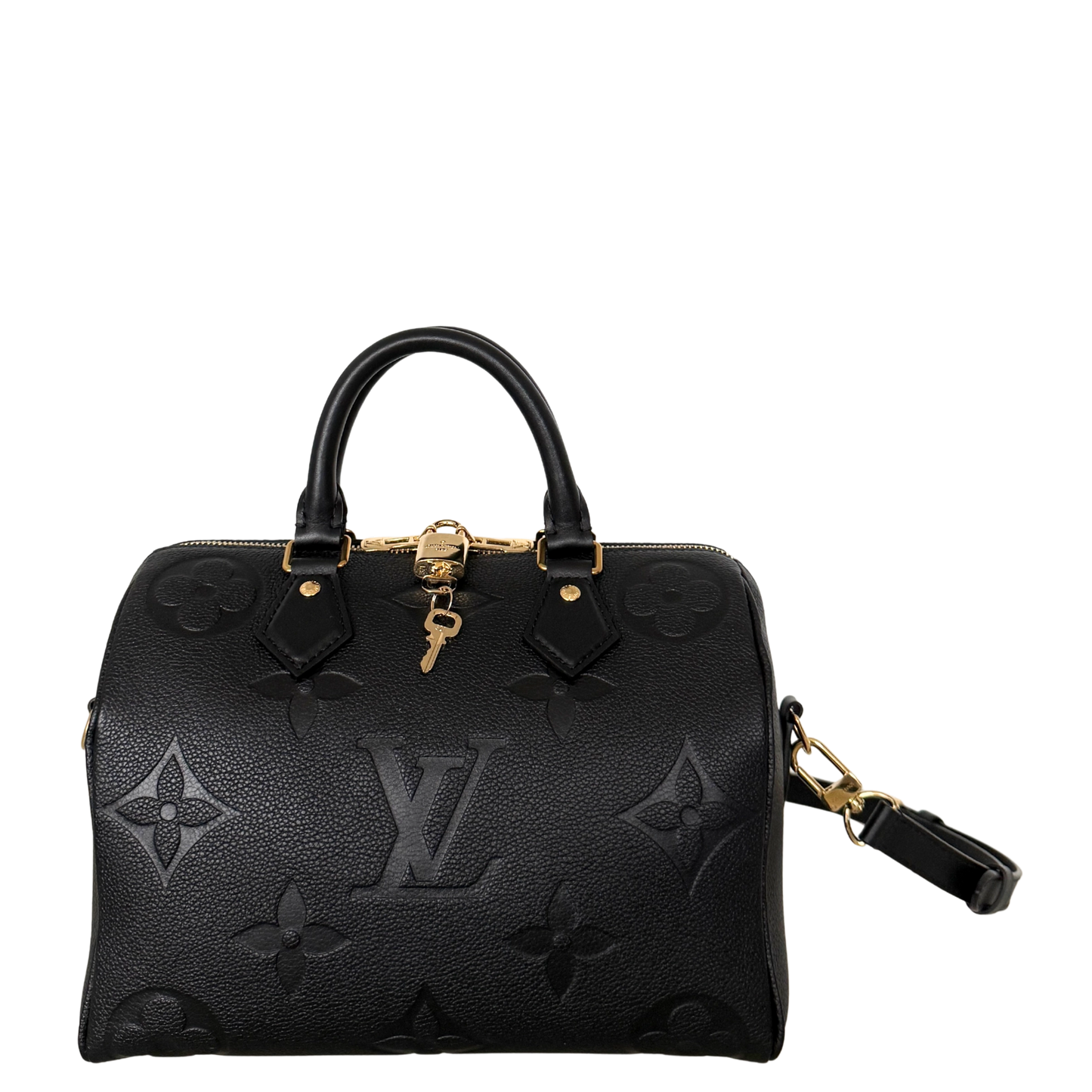 Louis Vuitton Speedy 25 mit Schulterriemen Schwarz Fullset / neuwertig Louis Vuitton