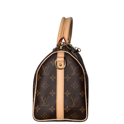Louis Vuitton Speedy 25 Bandouliere Monogram Canvas Braun Fullset / neuwertig