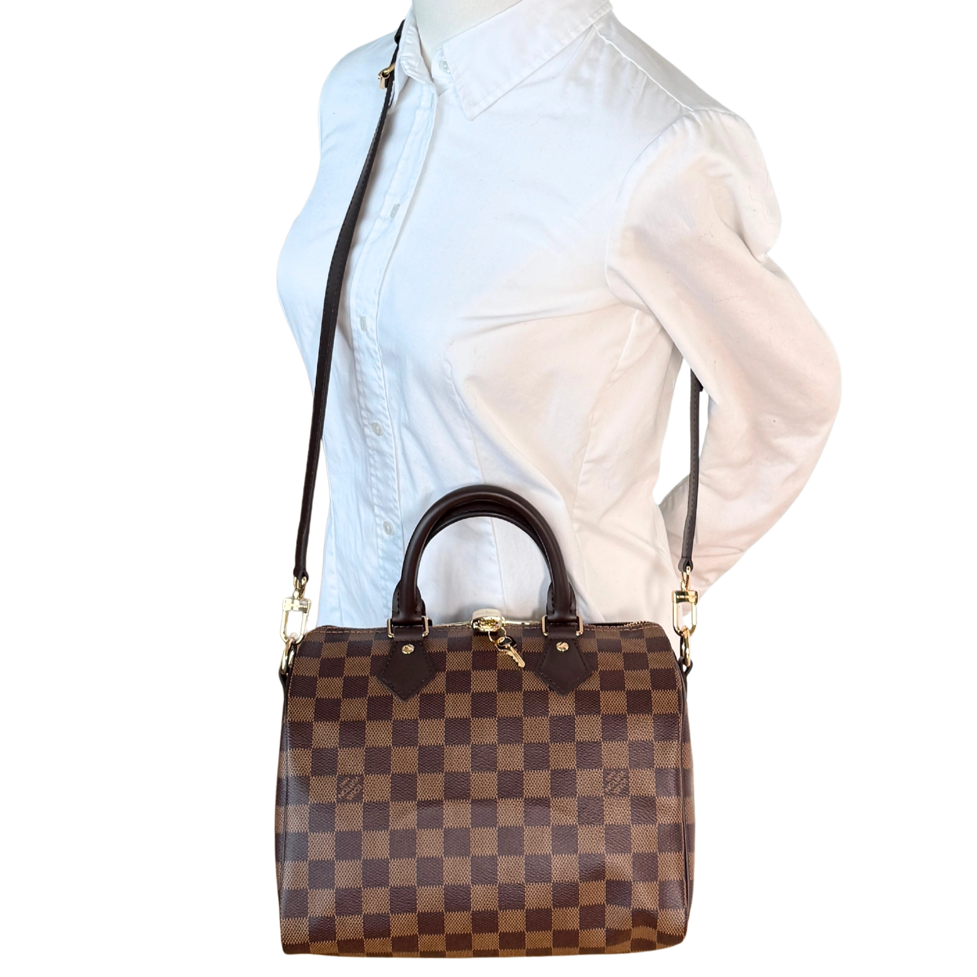 Louis Vuitton Speedy 25 Damier Ebene Braun Fullset / neuwertig Echtheitscheck