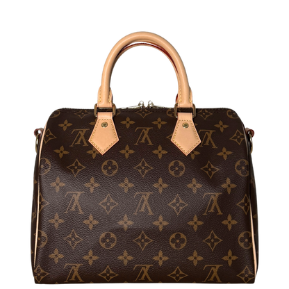 Louis Vuitton Speedy 25 Bandouliere Monogram Canvas Braun Fullset / neuwertig