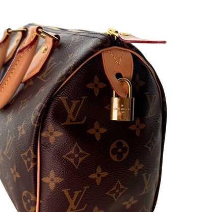 Louis Vuitton Speedy 25 Monogram Canvas Braun / sehr gut Louis Vuitton