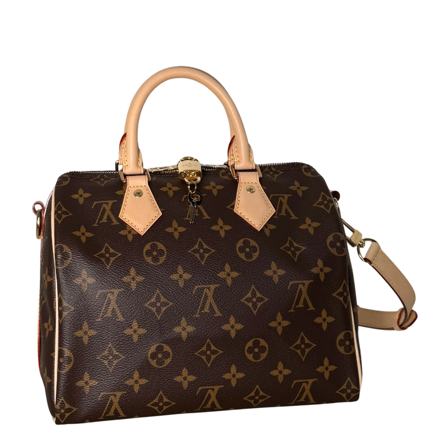 Louis Vuitton Speedy 25 Bandouliere Monogram Canvas Braun Fullset / neuwertig