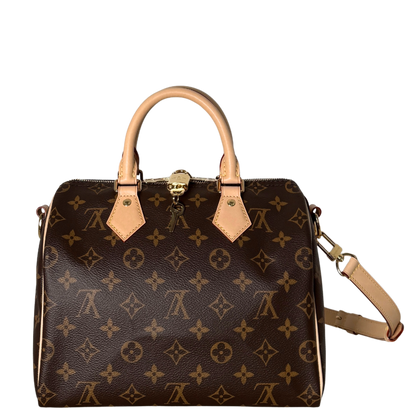 Louis Vuitton Speedy 25 Bandouliere Monogram Canvas Braun Fullset / neuwertig