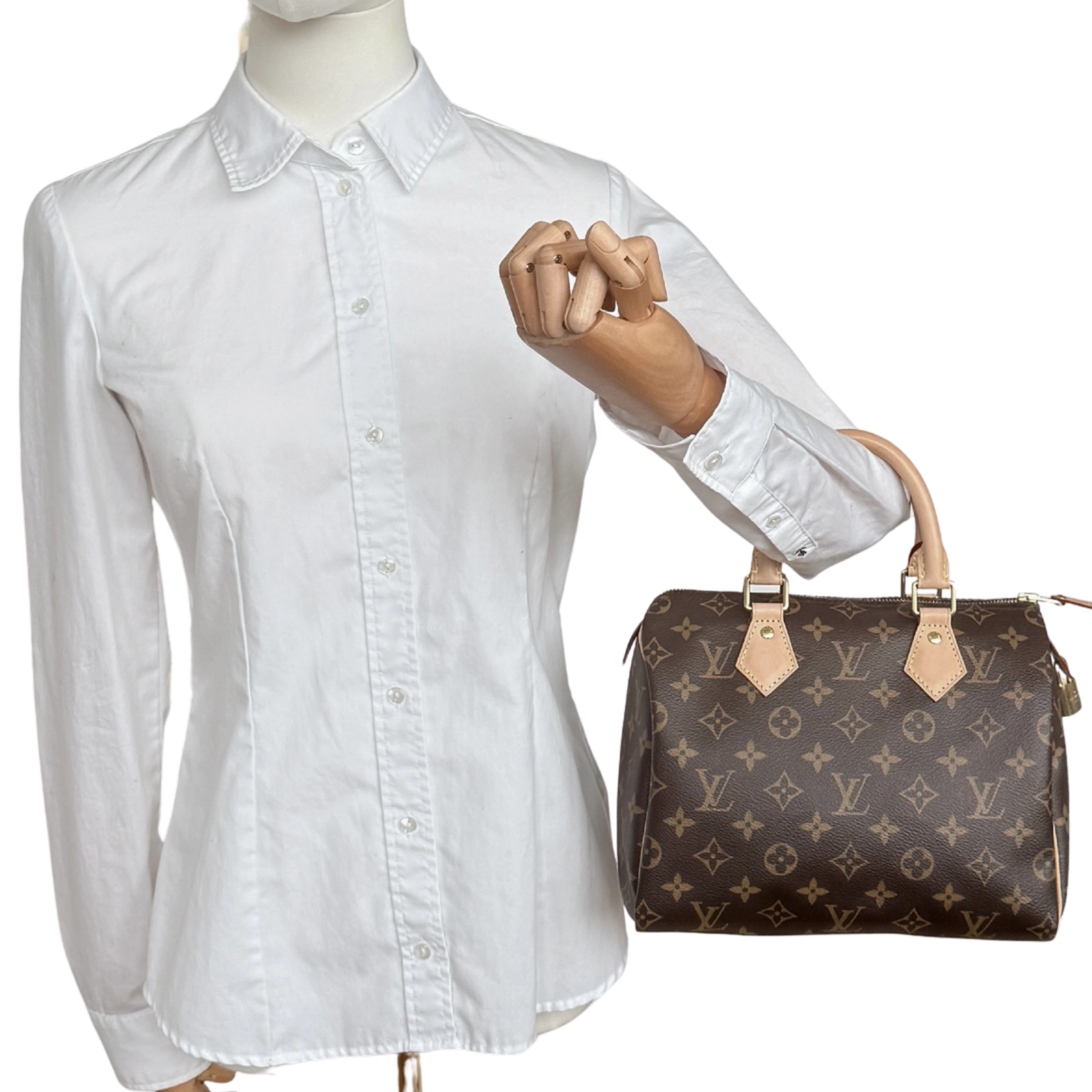 Louis Vuitton Speedy 25 Monogram Canvas Braun / sehr gut Louis Vuitton