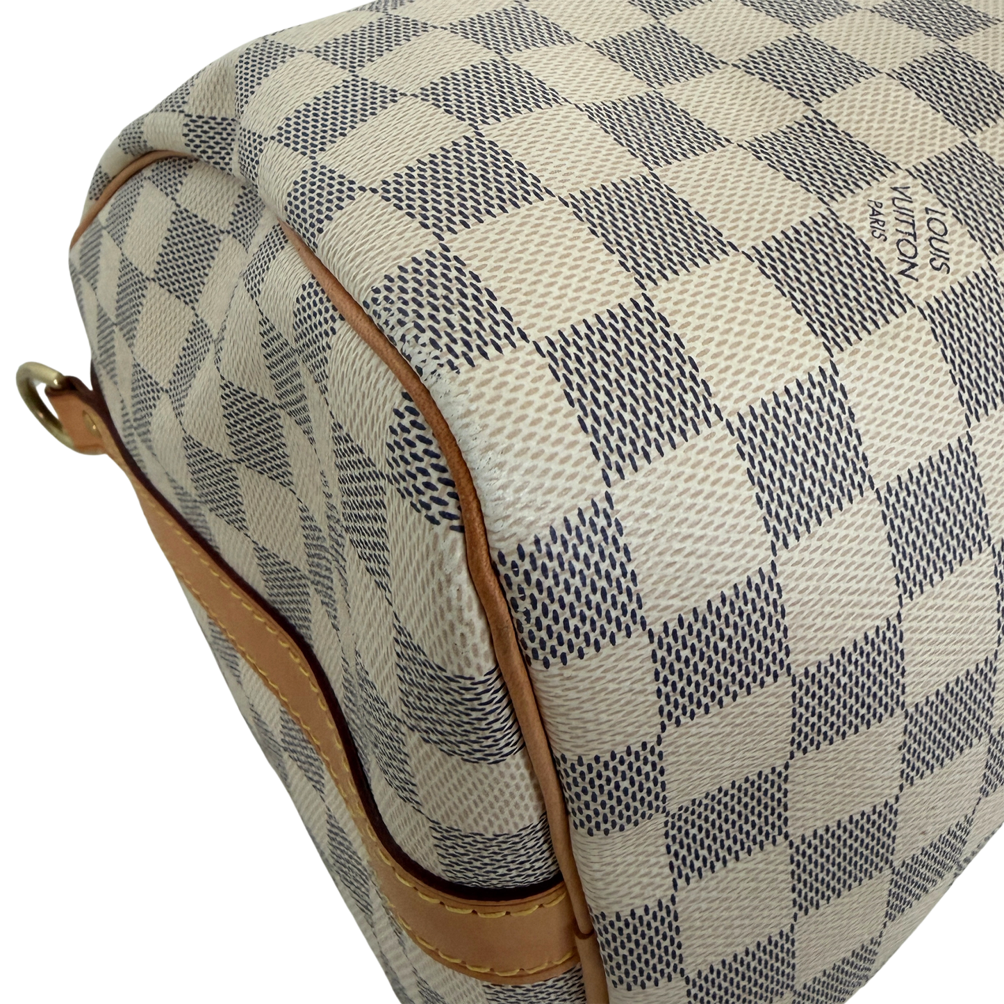 Louis Vuitton Speedy 30 mit Schulterriemen Damier Azur Canvas N40592 / gut Louis Vuitton