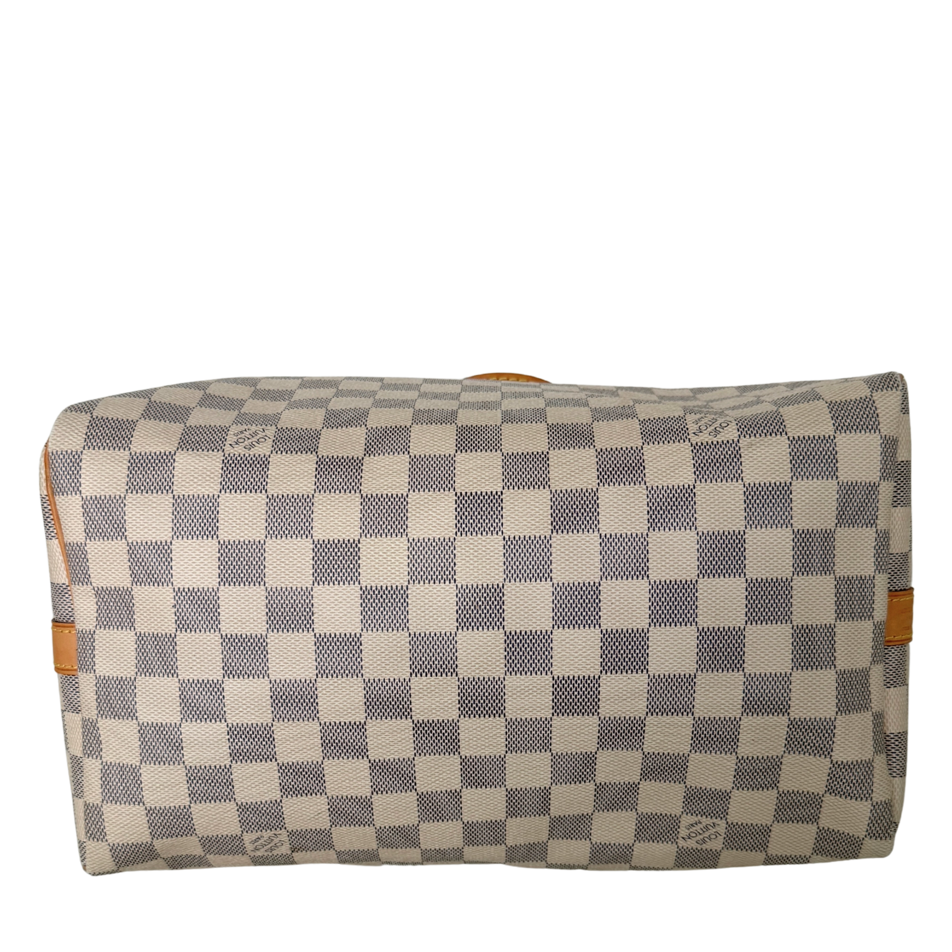 Louis Vuitton Speedy 30 mit Schulterriemen Damier Azur Canvas N40592 / gut Louis Vuitton