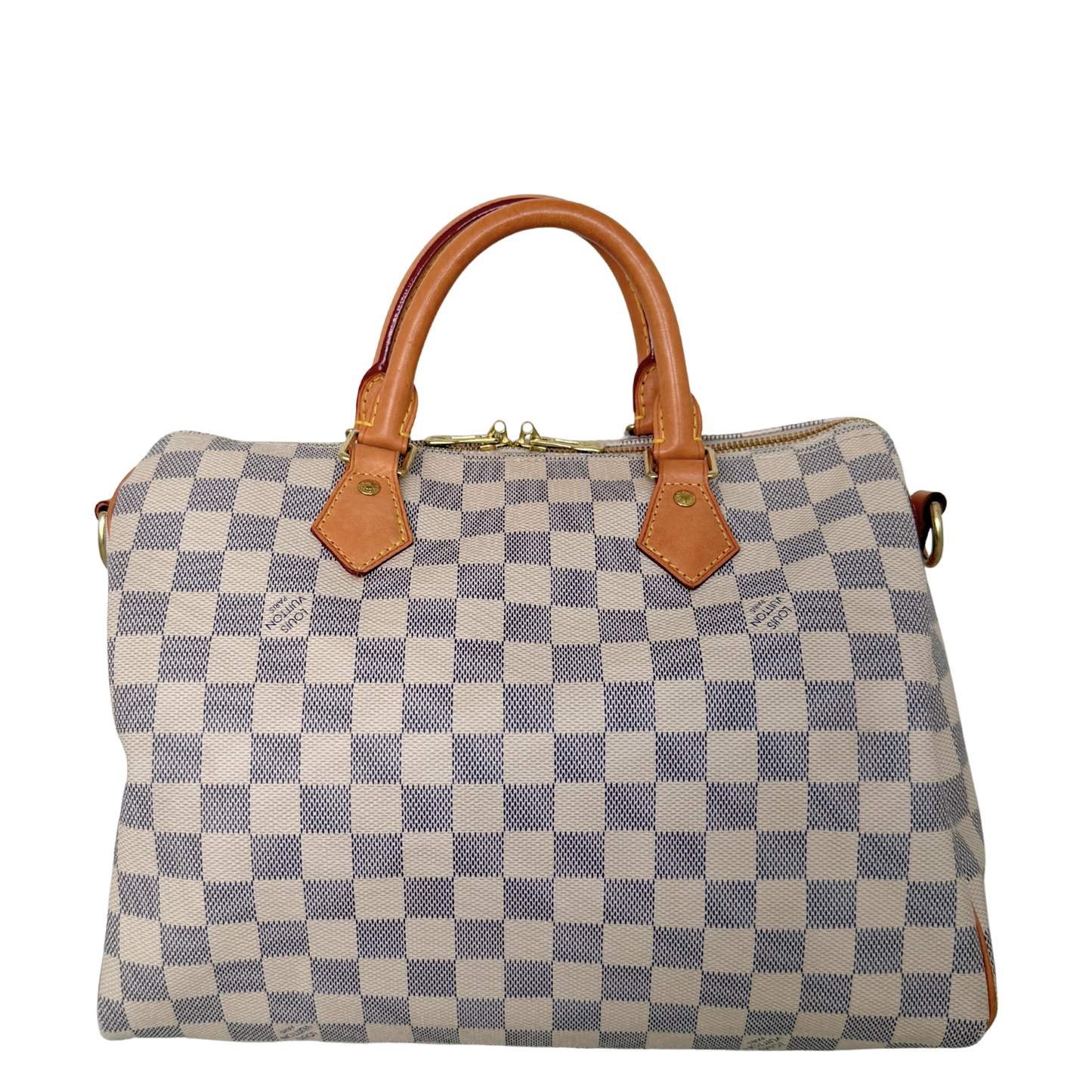 Louis Vuitton Speedy 30 mit Schulterriemen Damier Azur Canvas N40592 / gut Louis Vuitton