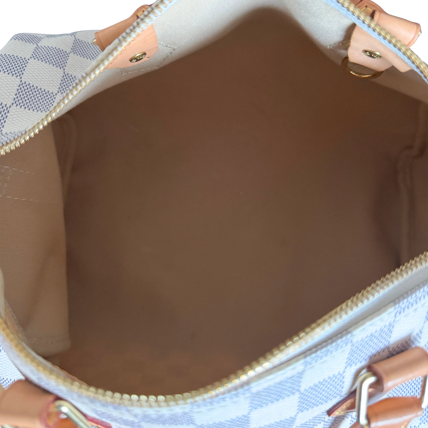 Louis Vuitton Speedy 30 mit Schulterriemen Damier Azur Canvas N40592 / gut Louis Vuitton