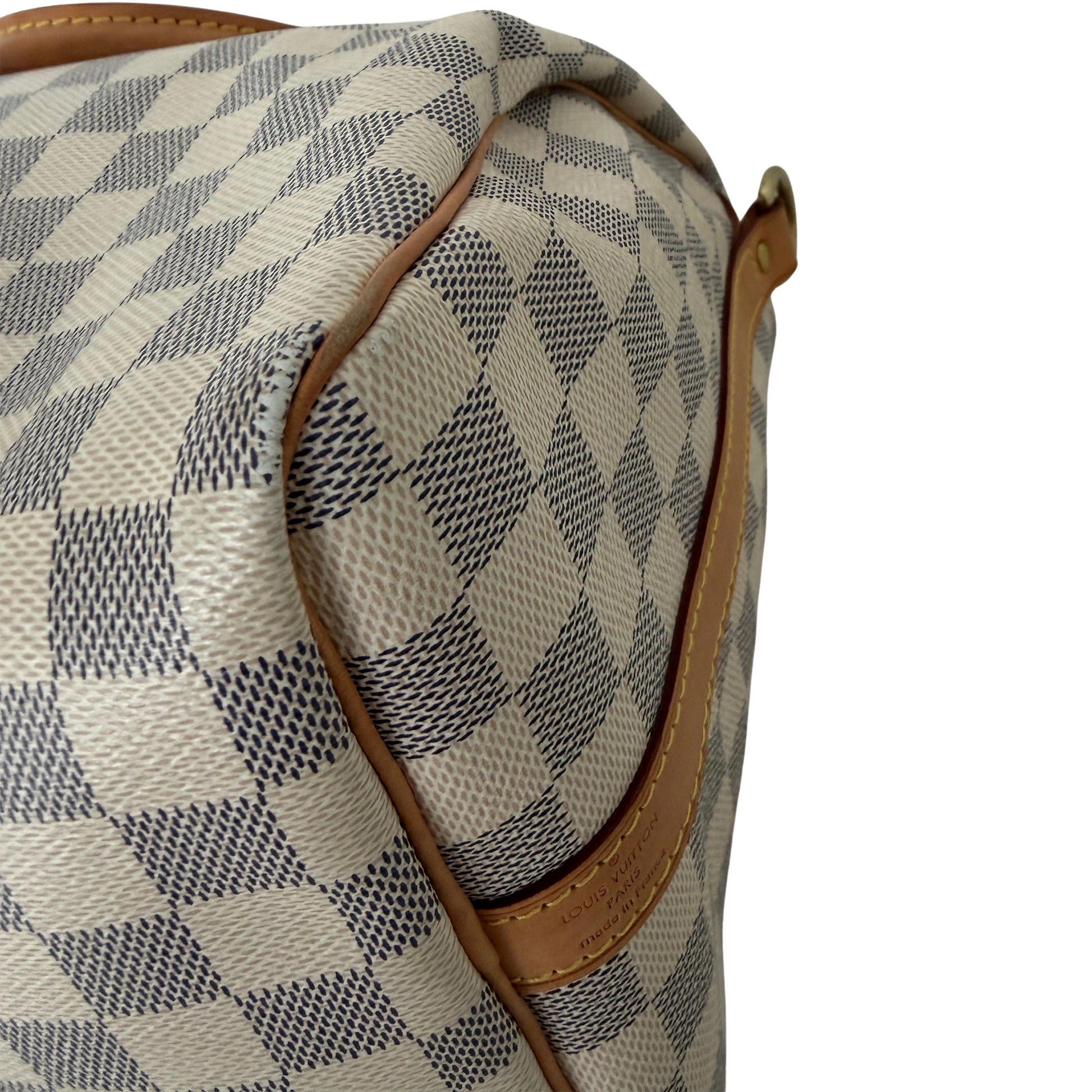 Louis Vuitton Speedy 30 mit Schulterriemen Damier Azur Canvas N40592 / gut Louis Vuitton