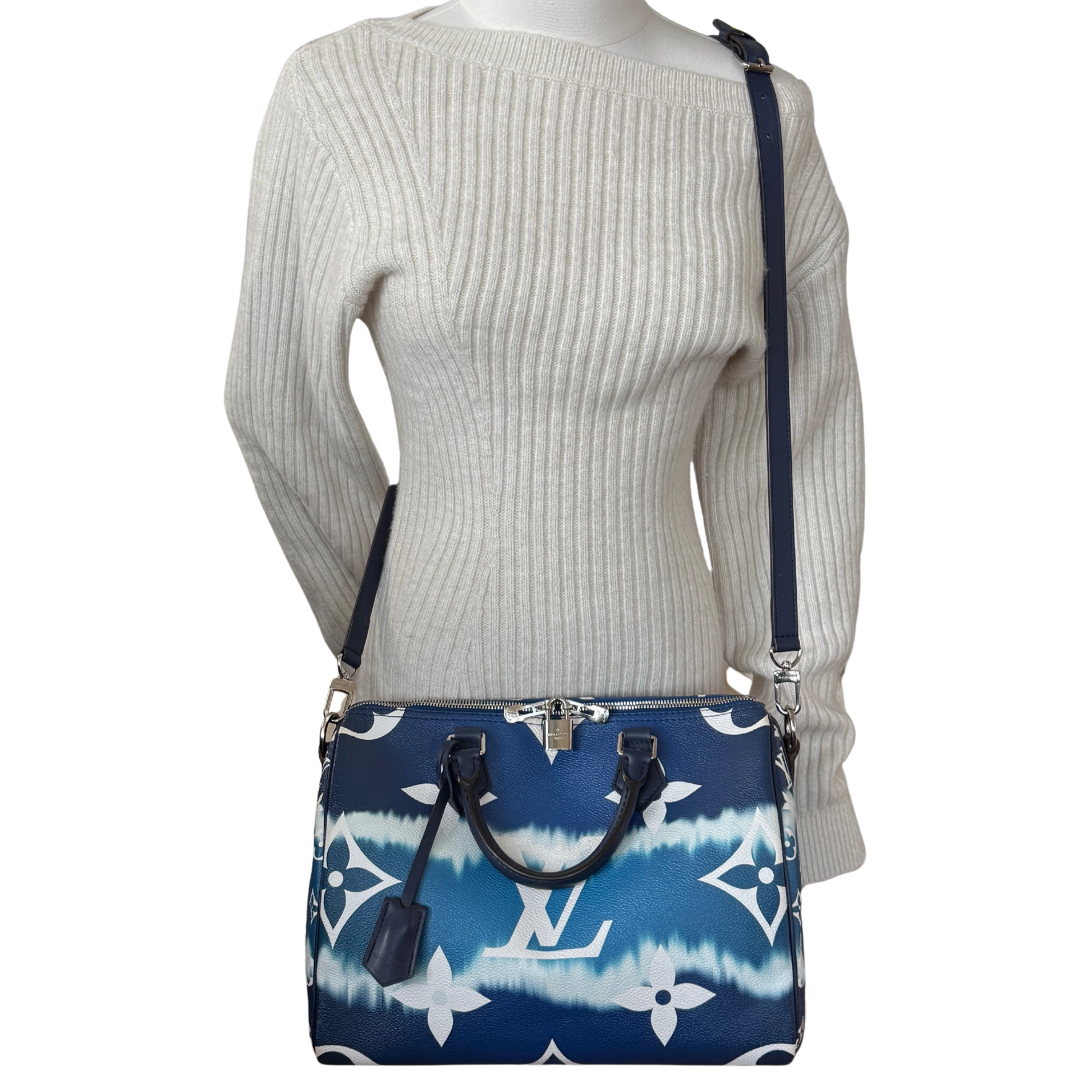Louis Vuitton LV Escale Speedy 30 Bandoulière M45146 Blau / sehr gut Louis Vuitton