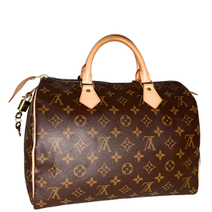 Louis Vuitton Speedy 30 Monogram Canvas M41526 Braun Fullset / sehr gut Louis Vuitton