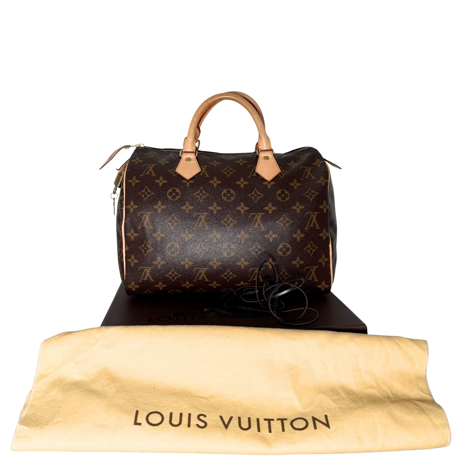 Louis Vuitton Speedy 30 Monogram Canvas M41526 Braun Fullset / sehr gut Louis Vuitton