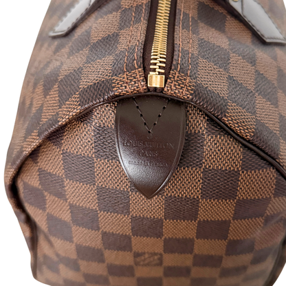 Louis Vuitton Speedy 30 Damier Ebene Braun / sehr gut Louis Vuitton