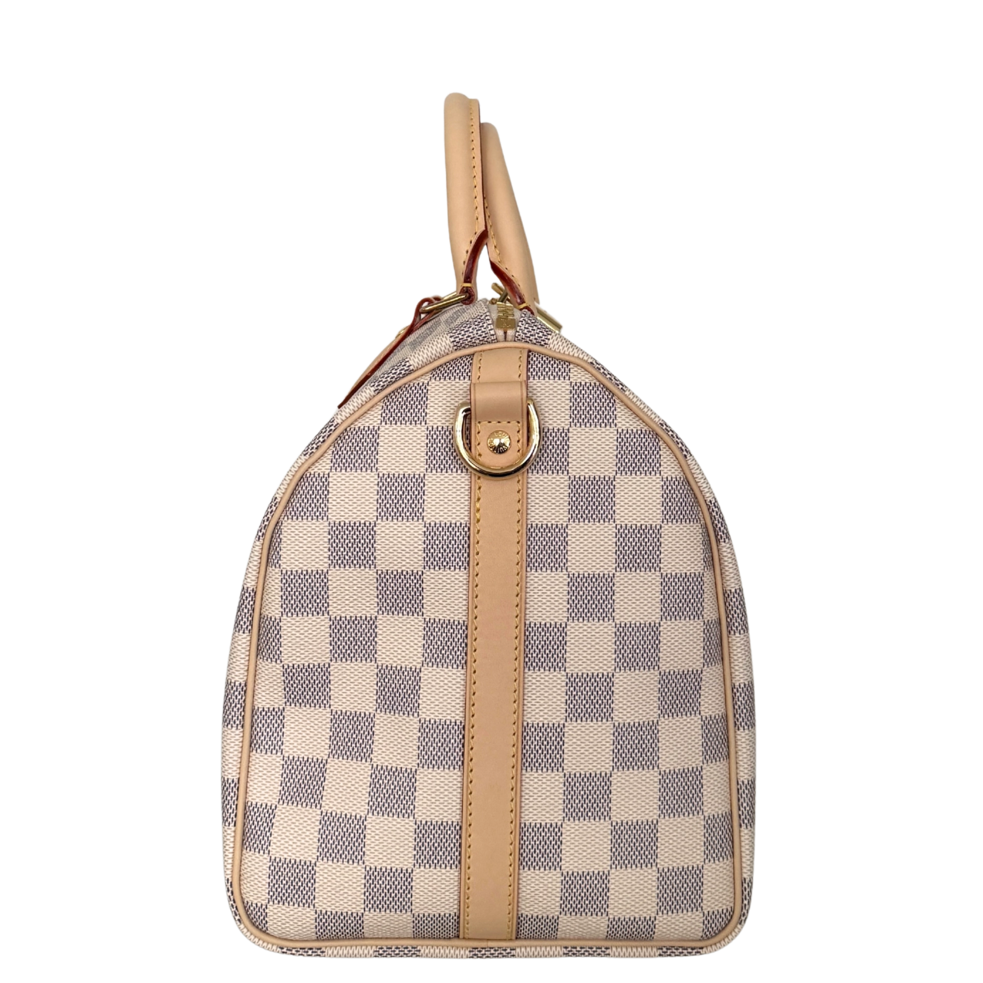 Louis Vuitton Speedy 30 mit Schulterriemen mit Schulterriemen Damier Azur Canvas N40592 Beige Fullset / neuwertig Louis Vuitton