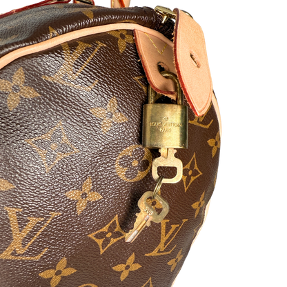 Louis Vuitton Speedy 30 Monogram Canvas M41526 Braun Fullset / sehr gut Louis Vuitton