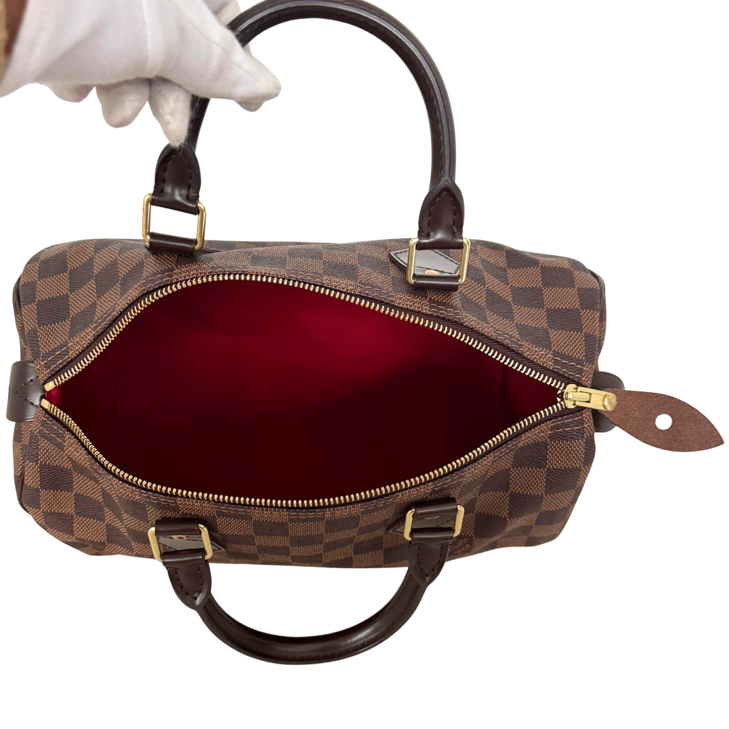 Louis Vuitton Speedy 30 Damier Ebene Braun / sehr gut Louis Vuitton