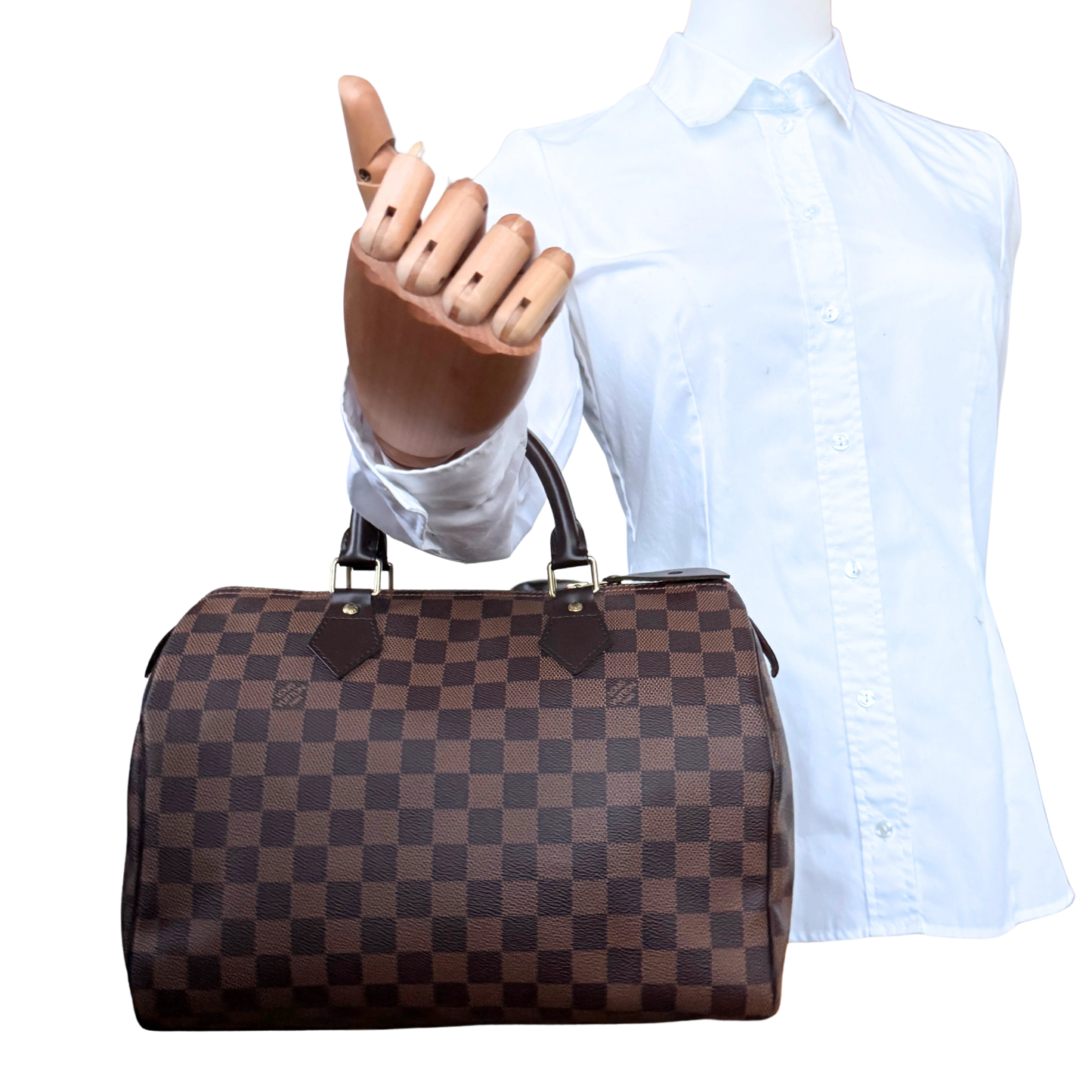 Louis Vuitton Speedy 30 Damier Ebene N41531 Braun / sehr gut Louis Vuitton