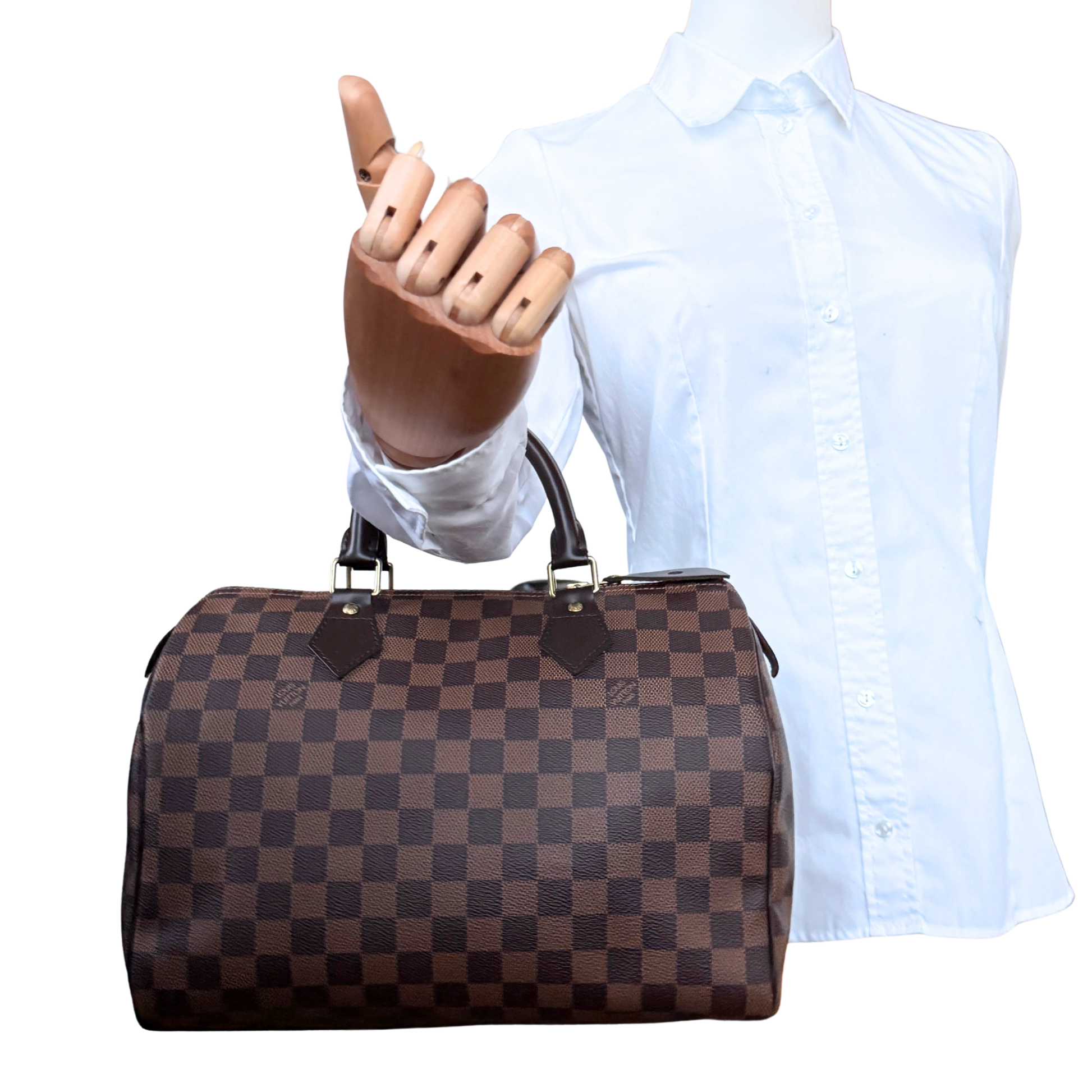 Louis Vuitton Speedy 30 Damier Ebene N41531 Braun / sehr gut Louis Vuitton