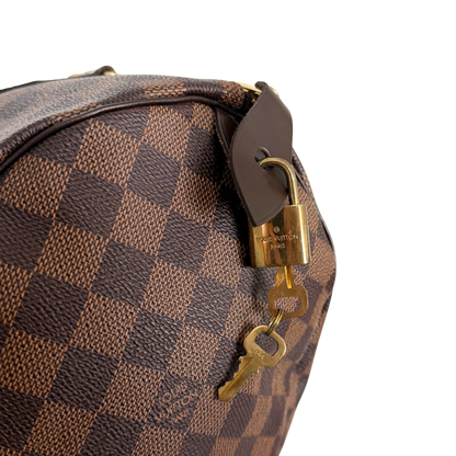 Louis Vuitton Speedy 30 Damier Ebene Braun / sehr gut Louis Vuitton