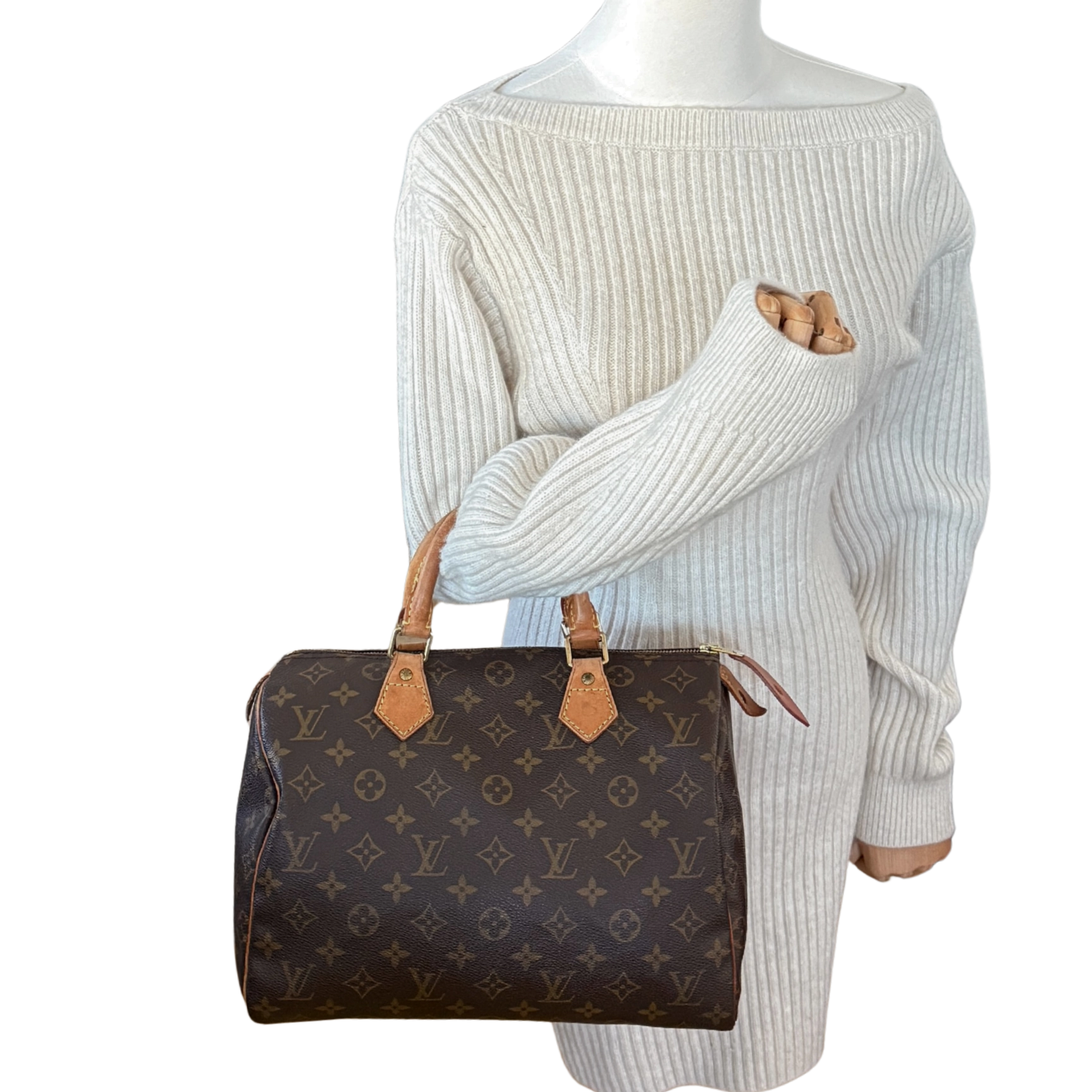 Louis Vuitton Speedy 30 Monogram Braun / akzeptabel Louis Vuitton