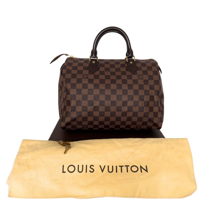 Louis Vuitton Speedy 30 Damier Ebene Braun / sehr gut Louis Vuitton