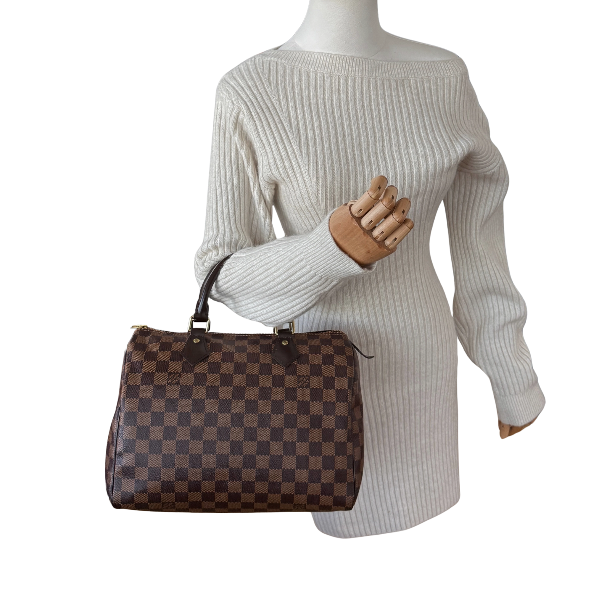 Louis Vuitton Speedy 30 Damier Ebene N41364 Braun / sehr gut Louis Vuitton