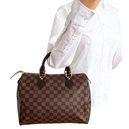 Louis Vuitton Speedy 30 Damier Ebene Braun / sehr gut Louis Vuitton