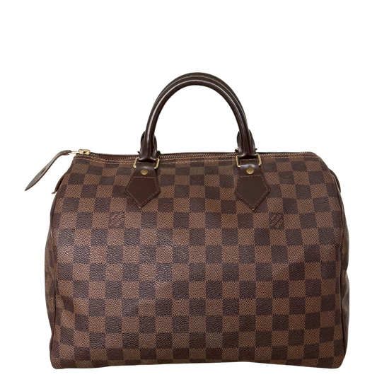 Louis Vuitton Speedy 30 Damier Ebene Canvas Braun / gut Louis Vuitton