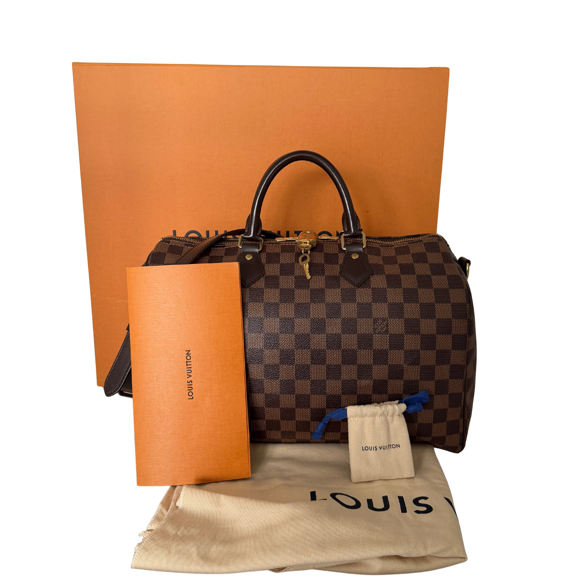 Louis Vuitton Speedy 35 Damier Ebene Bandouliere N41366 / gut Louis Vuitton