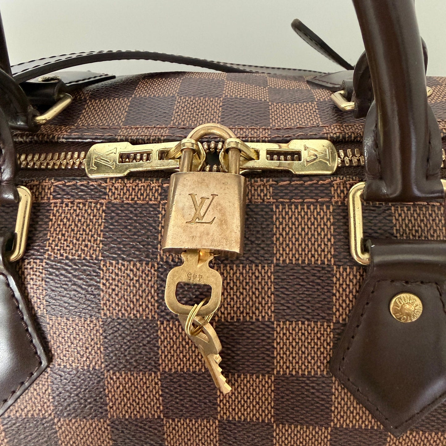 Louis Vuitton Speedy 35 Damier Ebene Bandouliere N41366 / gut Louis Vuitton