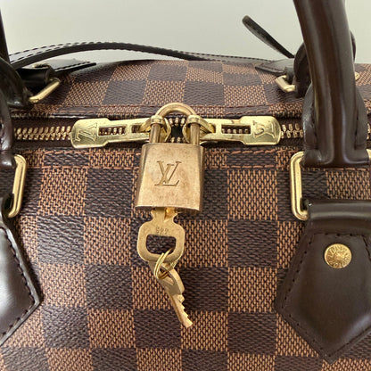 Louis Vuitton Speedy 35 Damier Ebene Bandouliere N41366 / gut Louis Vuitton