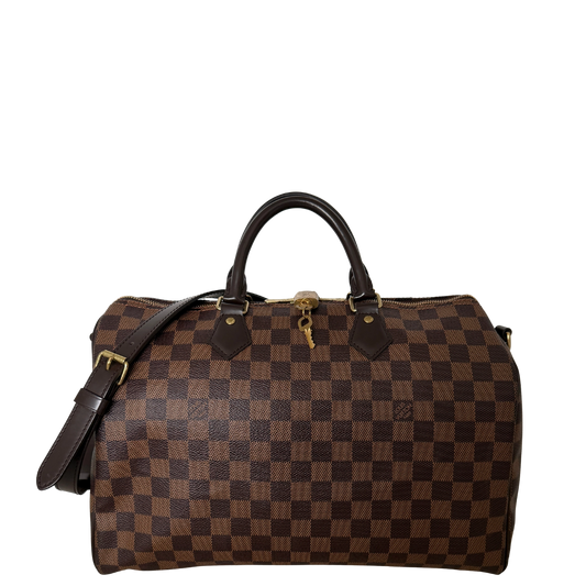 Louis Vuitton Speedy 35 Damier Ebene Bandouliere N41366 / gut Louis Vuitton