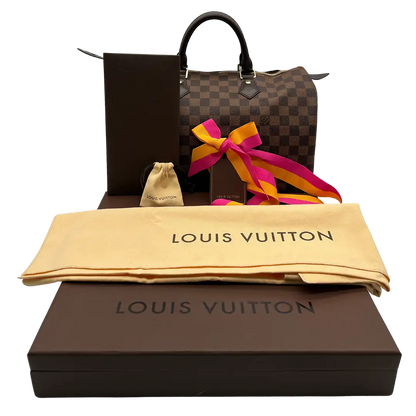 Louis Vuitton Speedy 35 Damier Ebene Canvas N41363 Fullset / sehr gut Louis Vuitton