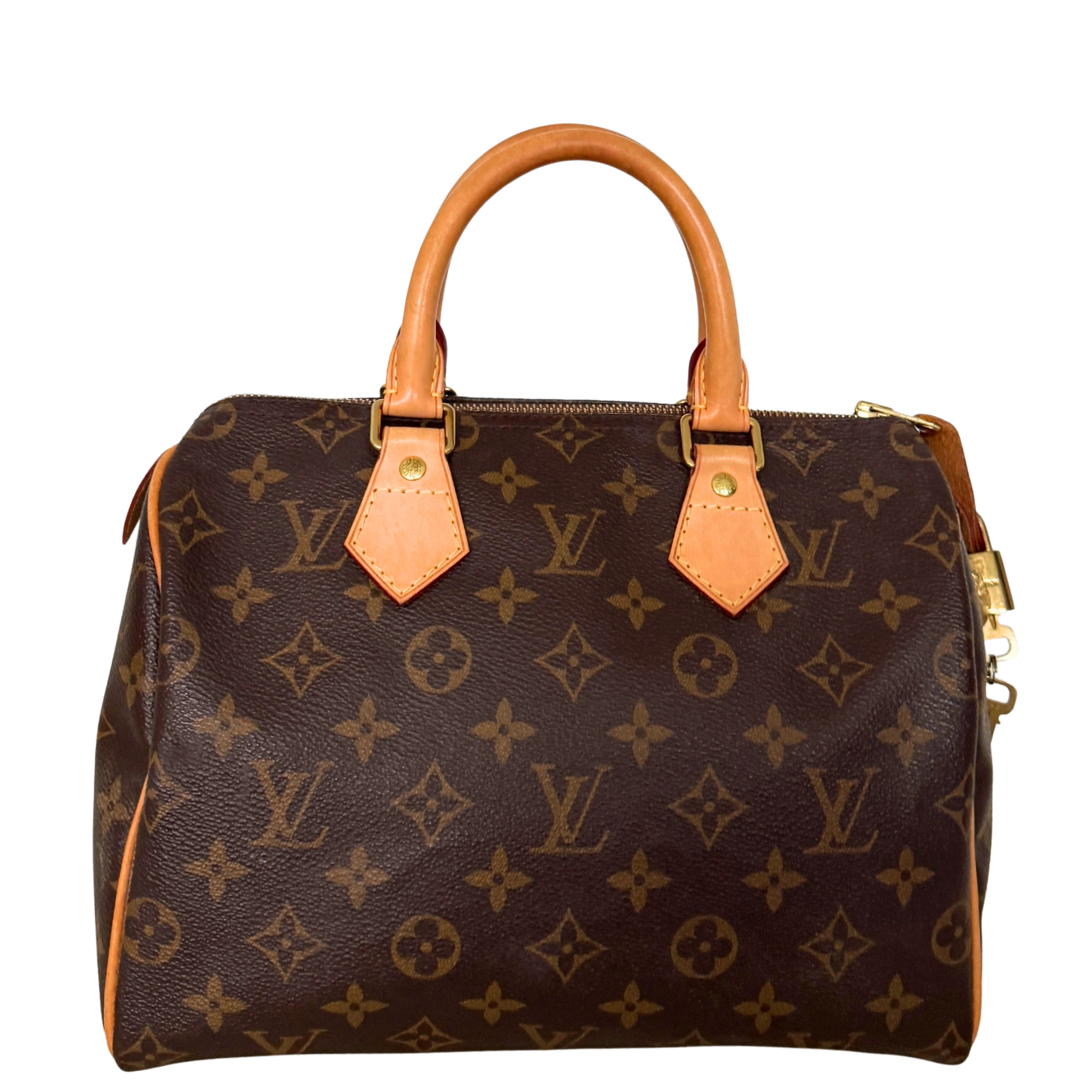 Louis Vuitton Speedy 25 M41528 Monogram Canvas Braun Fullset / gut Louis Vuitton