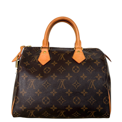 Louis Vuitton Speedy 25 M41528 Monogram Canvas Braun Fullset / gut Louis Vuitton