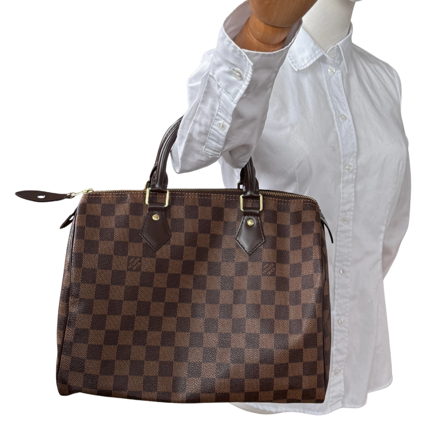 Louis Vuitton Speedy 30 Damier Ebene N41364 Braun / sehr gut Louis Vuitton