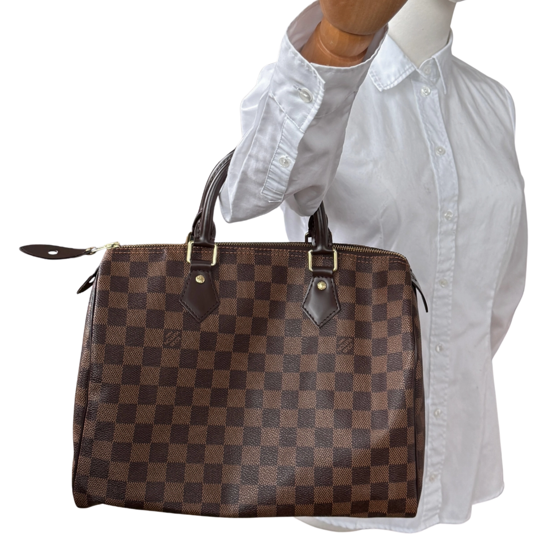 Louis Vuitton Speedy 30 Damier Ebene N41364 Braun / sehr gut Louis Vuitton