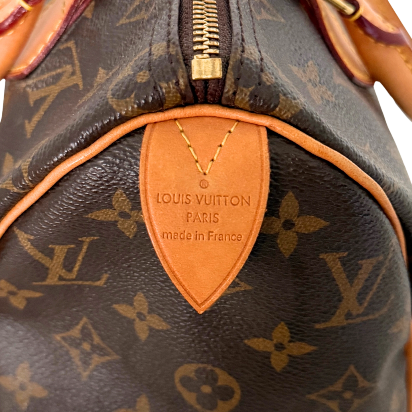 Louis Vuitton Speedy 25 M41528 Monogram Canvas Braun Fullset / gut Louis Vuitton