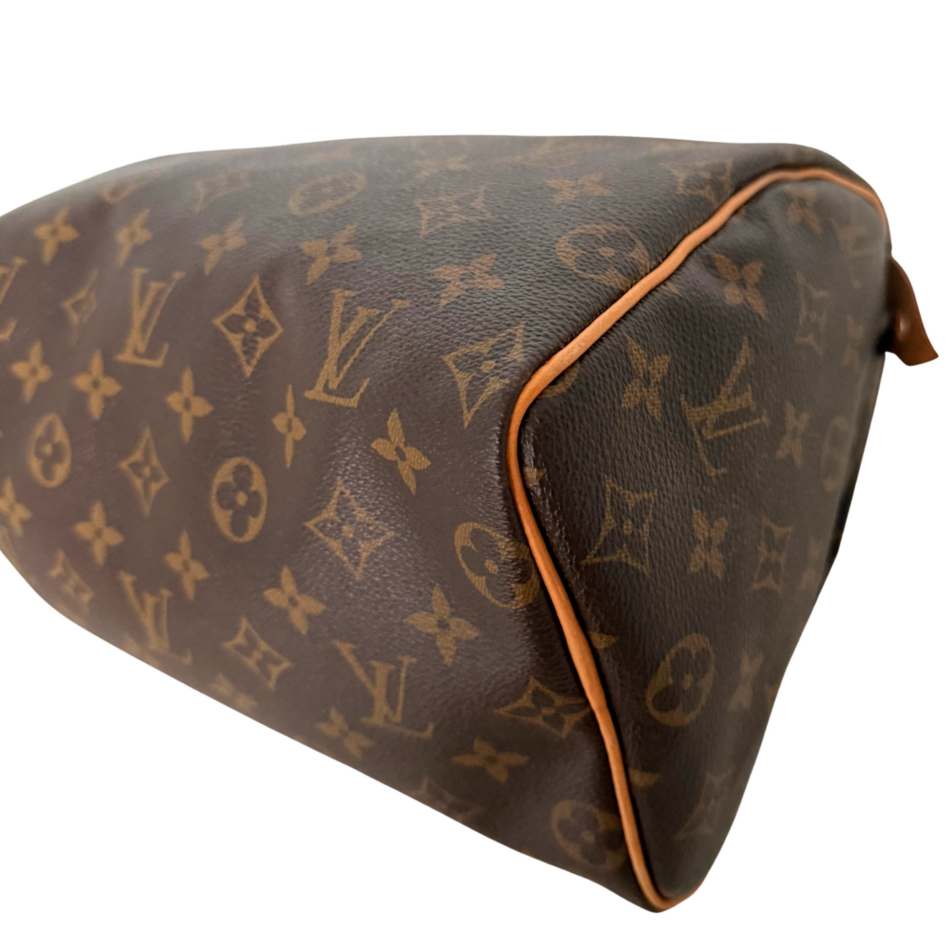 Louis Vuitton Speedy 25 M41528 Monogram Canvas Braun Fullset / gut Louis Vuitton