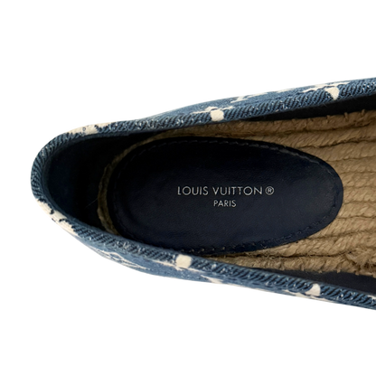 Louis Vuitton Starboard Flat Espadrilles Monogram-Denim Größe 38 1/2 Blau Fullset / sehr gut Louis Vuitton