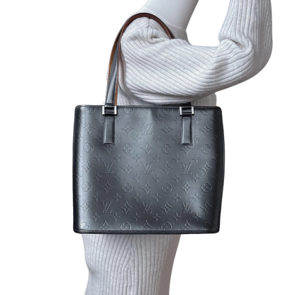 Louis Vuitton Monogram Mat Stockton M55112 Grau / sehr gut Louis Vuitton