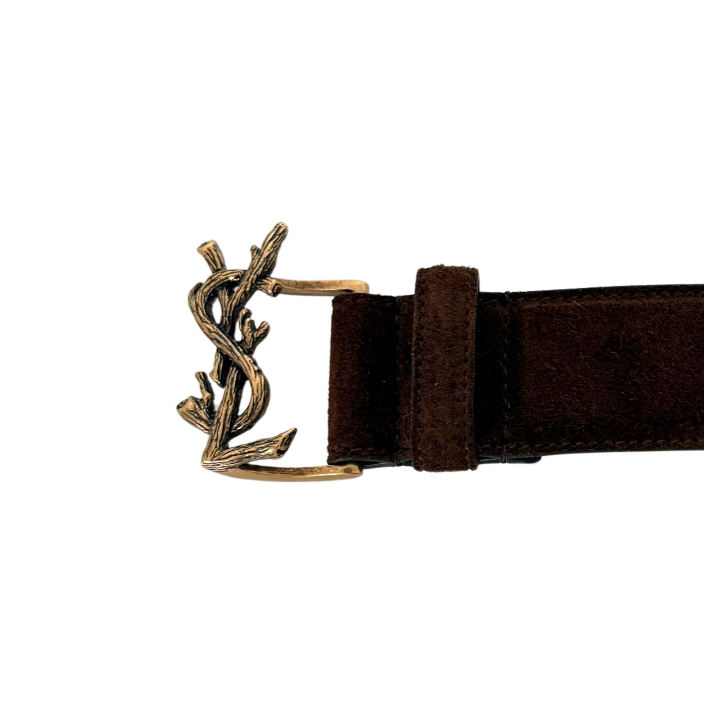 Saint Laurent Suede Gürtel Braun / sehr gut Saint Laurent