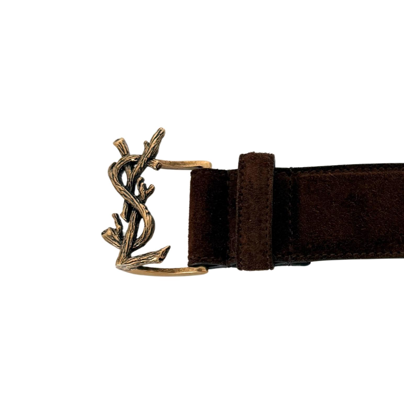 Saint Laurent Suede Gürtel Braun / sehr gut Saint Laurent