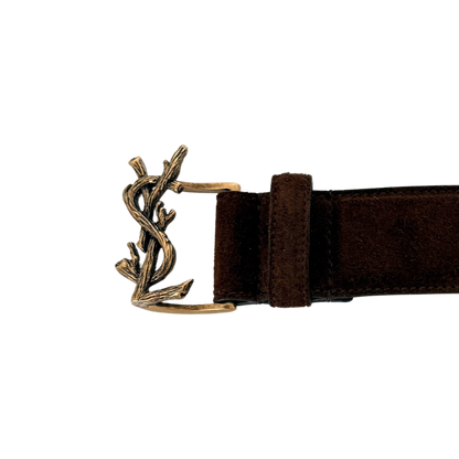 Saint Laurent Suede Gürtel Braun / sehr gut Saint Laurent