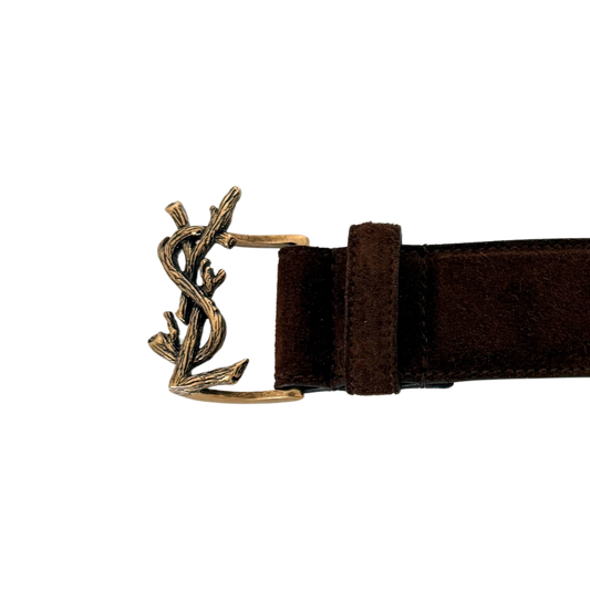 Saint Laurent Suede Gürtel Braun / sehr gut Saint Laurent