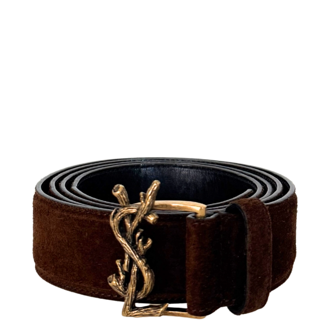 Saint Laurent Suede Gürtel Braun / sehr gut Saint Laurent