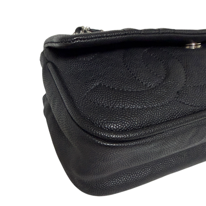 Chanel CC Flap Bag schwarz Leder /neuwertig Chanel